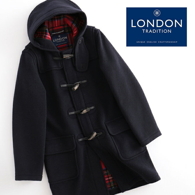 LONDON TRADITION(ロンドントラディション) MARTIN スリムロングダッフルコート ネイビー 英国製ウール