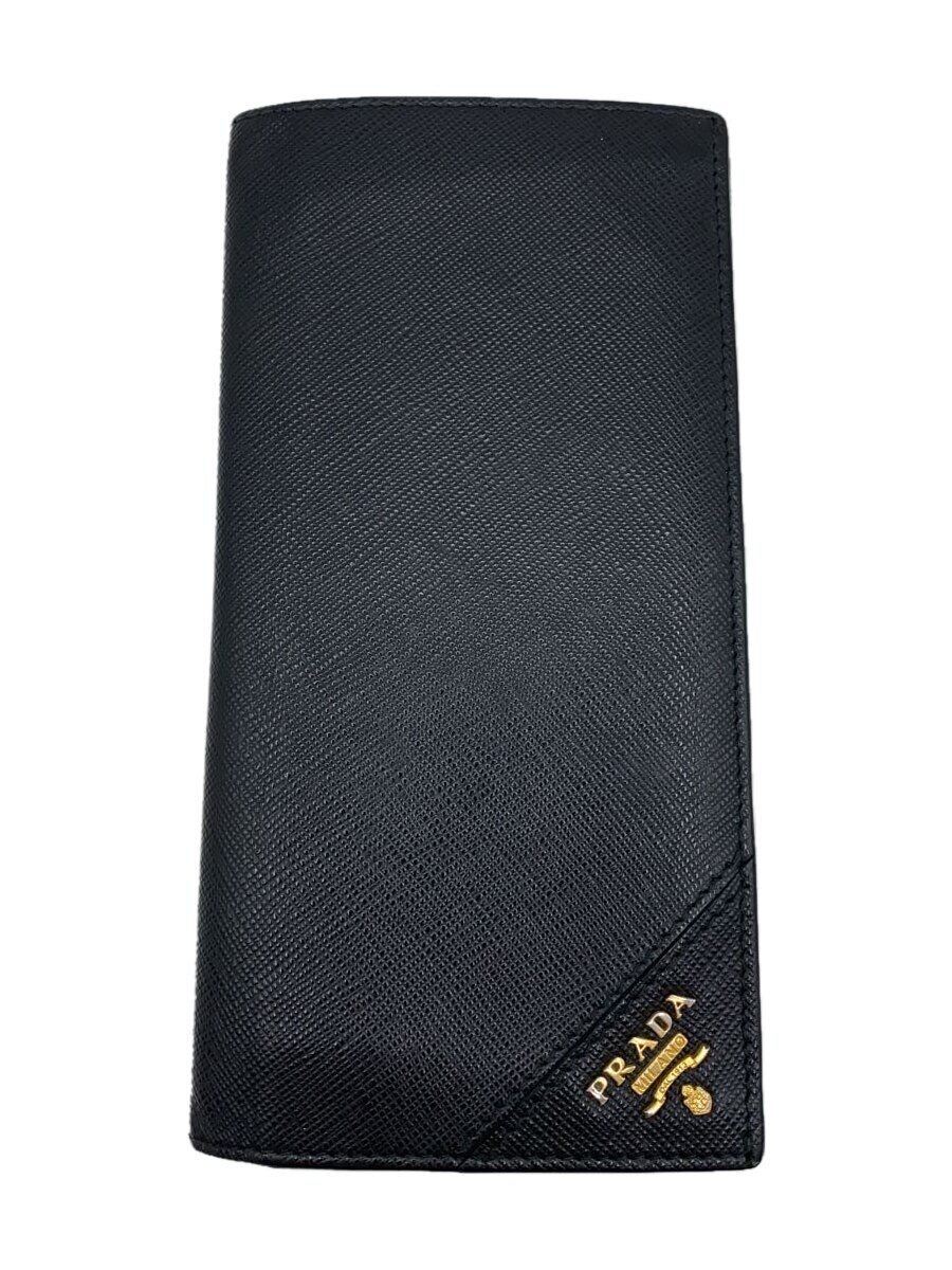 PRADA(プラダ) 長財布 牛革 ブラック【中古】