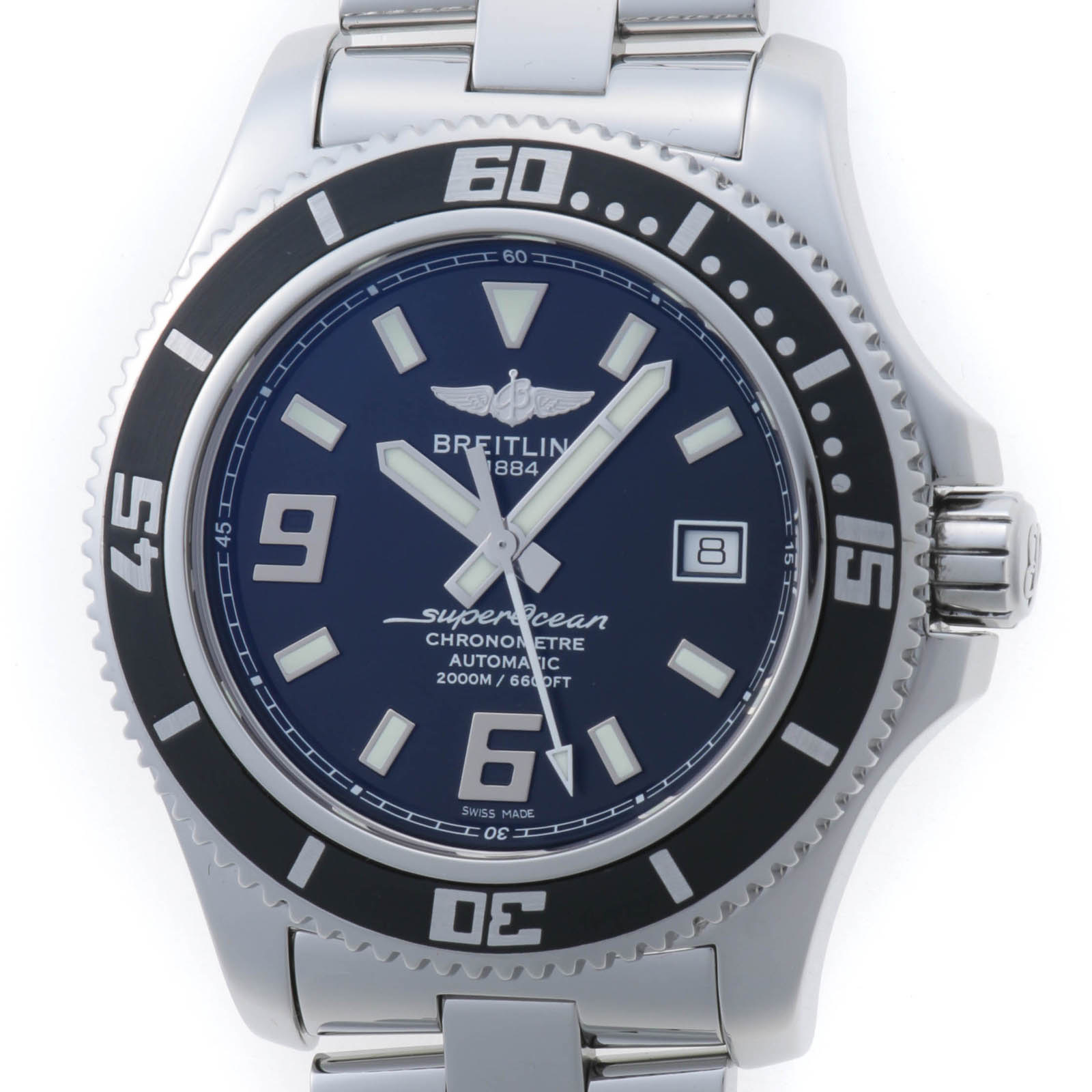 BREITLING ブライトリング スーパーオーシャン 44 A17391 SS ブラック メンズ 2120000382611【中古】430