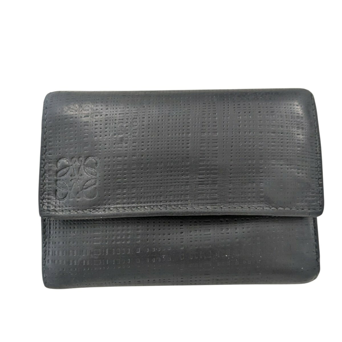 【中古】LOEWEスモールバーティカルウォレット ブラック【価格見直し】
