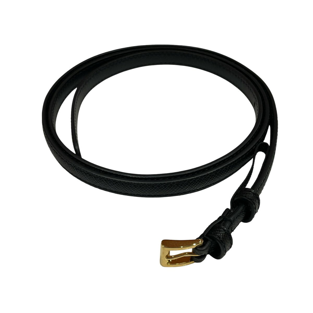 【中古】PRADA ベルト DNP050 ブラック 【240826】(プラダ)