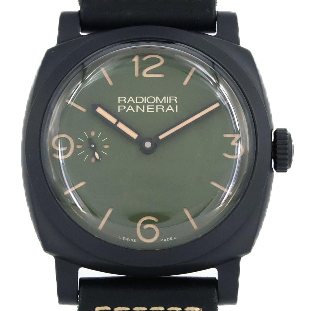 パネライ ラジオミール ミリタリーグリーン PAM00997 セラミック 手巻【中古】